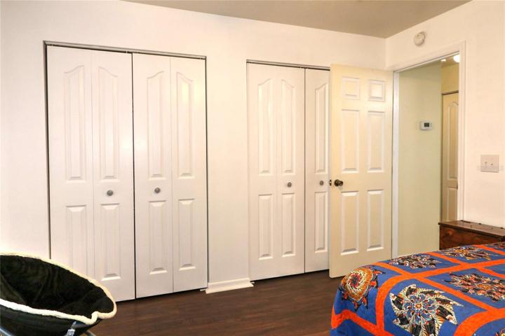 with wall of closets....