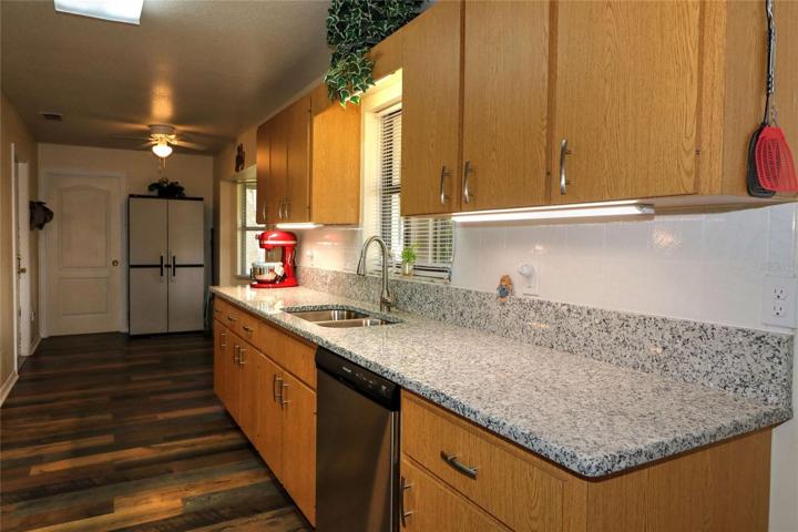Kitchen with new granite countertops...