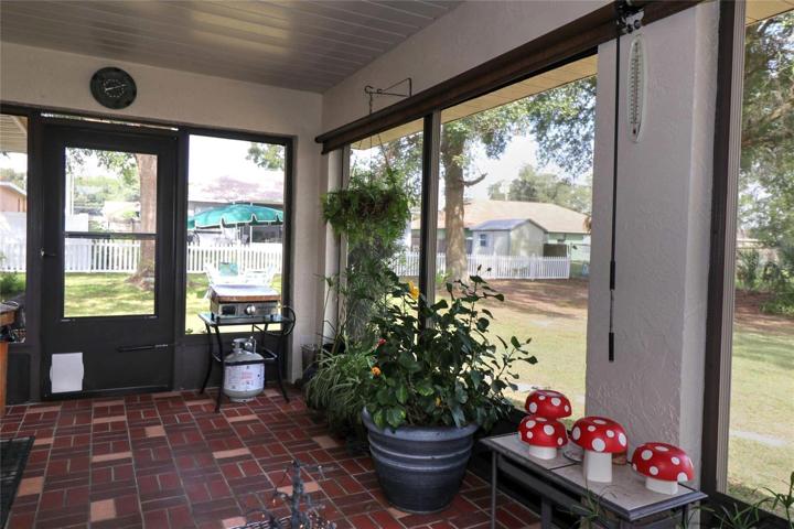 large screened porch....