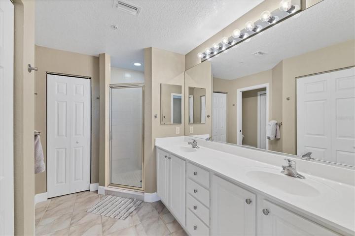 Master Bath with  Shower and Dual Sinks!