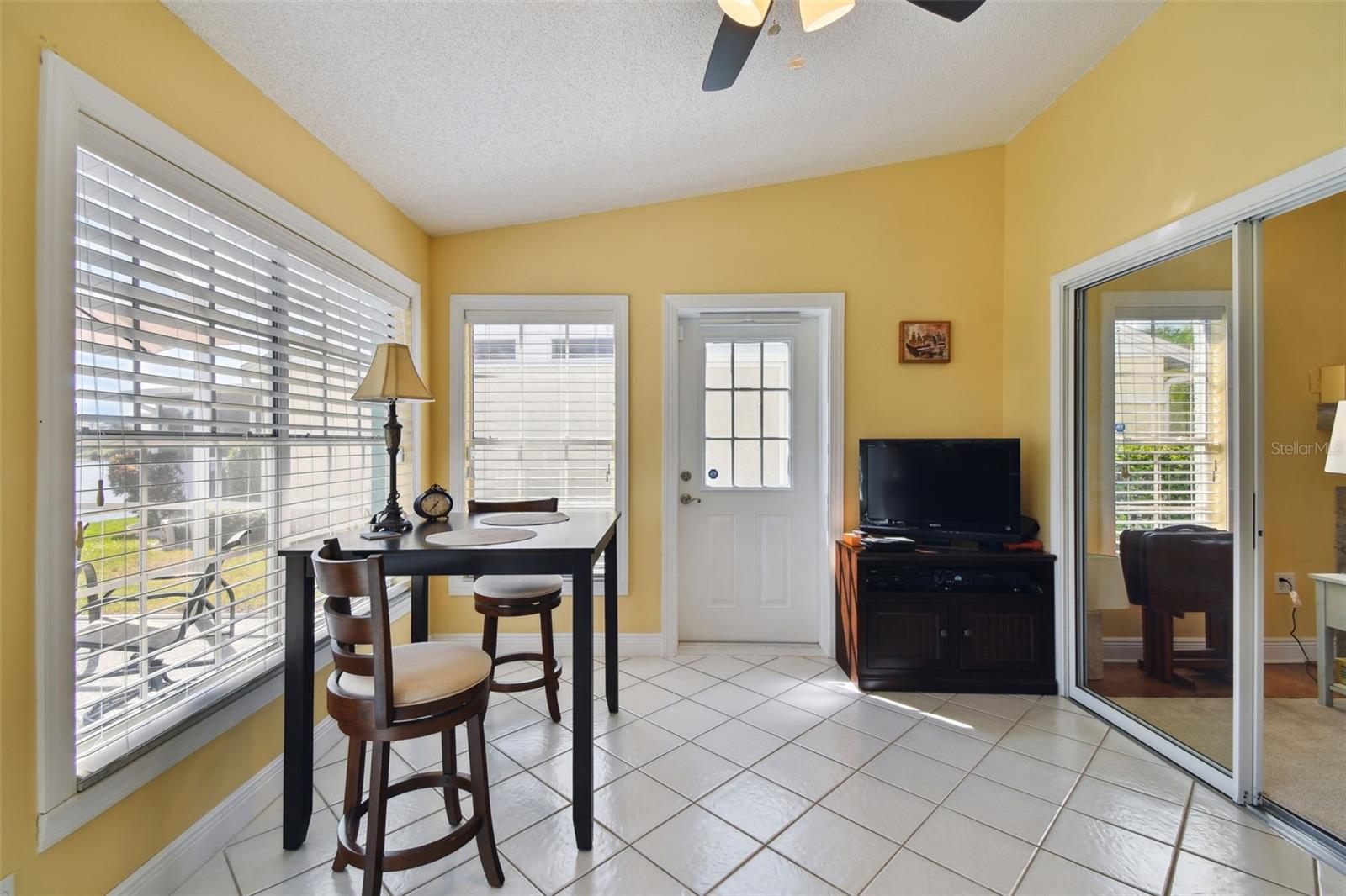 A second door leading to the side patio.
