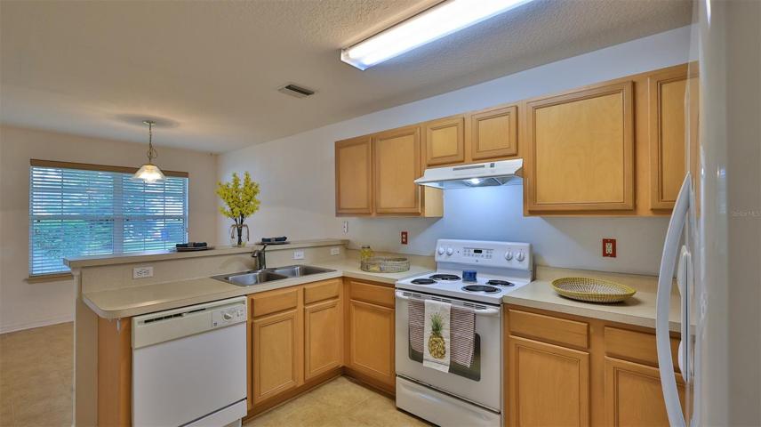 Spacious Kitchen with Solid Wood Cabinets