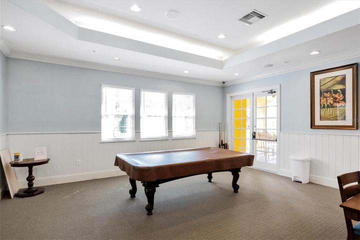 Community Clubhouse Gameroom area Pool