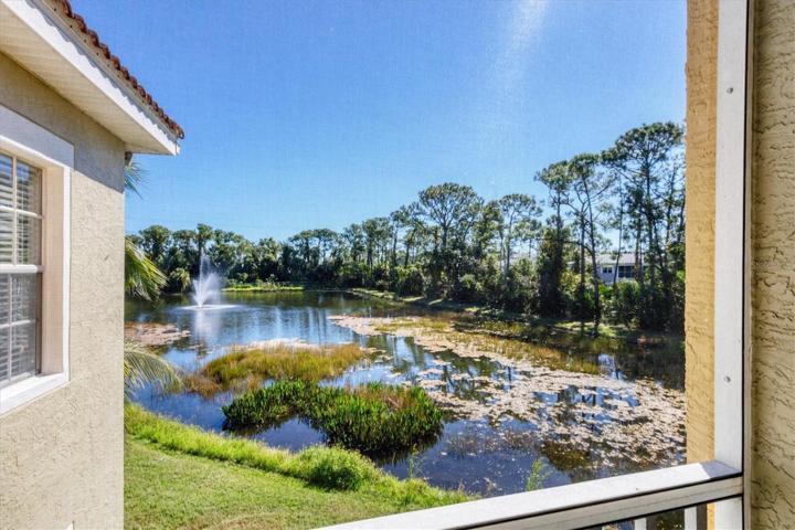 Balcony view of Pond
