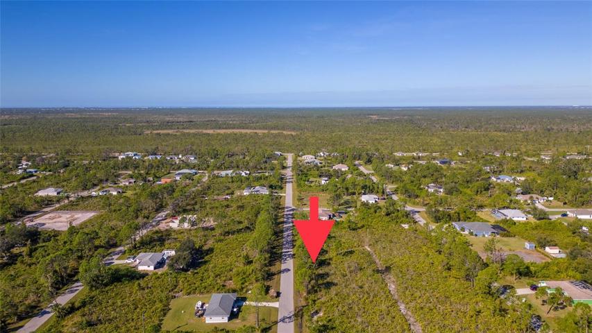 Lot location looking westward towards Englewood.