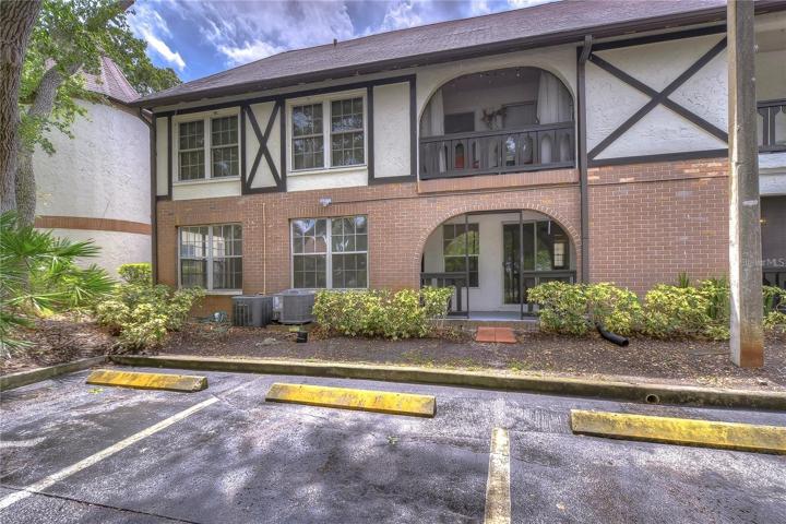 Entry to rear porch and parking area