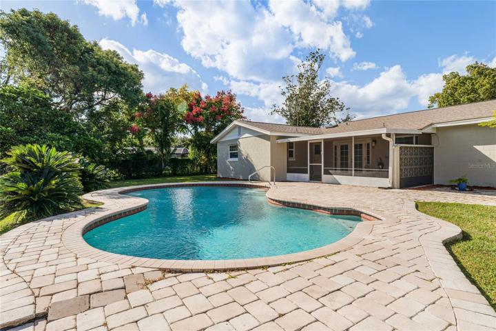 Private Swimming Pool with Pavers