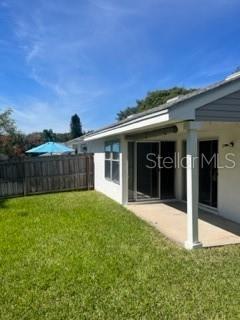 Rear Open Patio with backyard