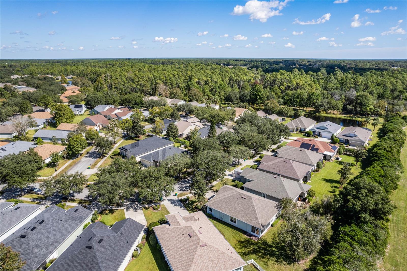 Aerial view of home & surrounding area
