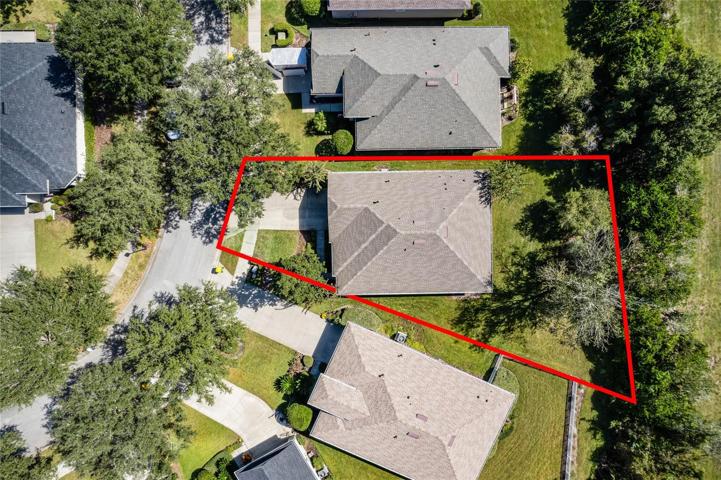 Aerial view from above the home