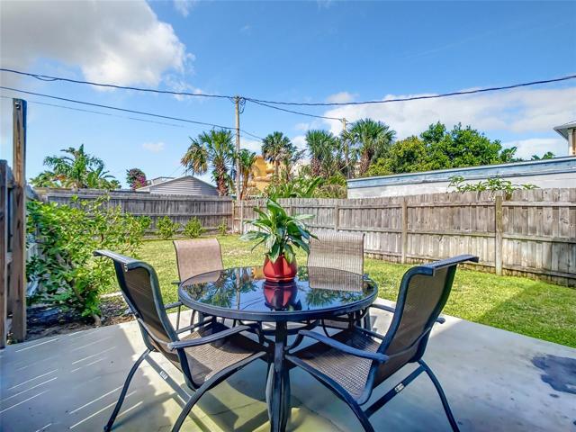 Unit B fenced backyard
