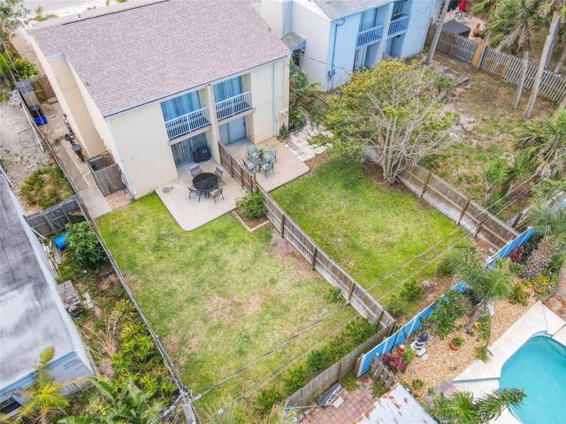 Unit A and Unit B fenced backyards