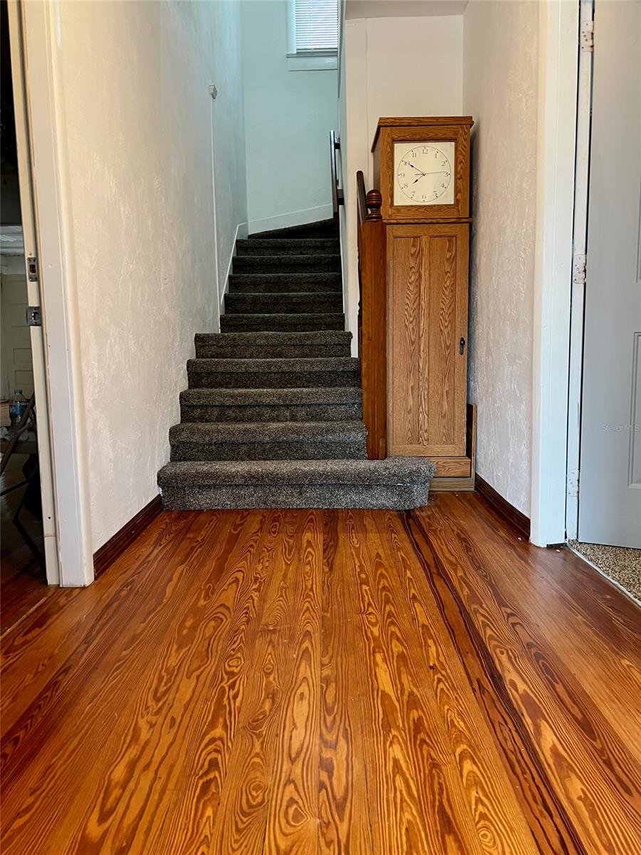 Entry and stairwell to unit C