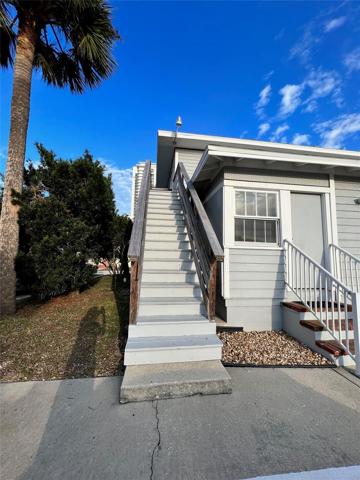 Unit C rear entrance stairway
