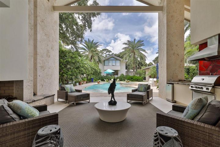 Summer Kitchen facing Pool and Workshop