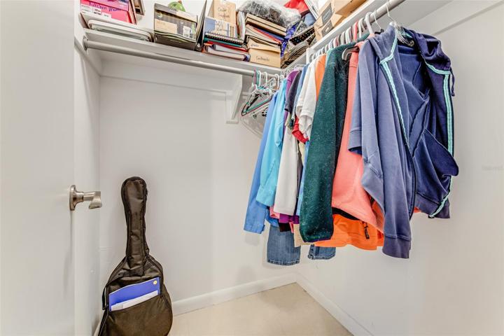Large walk-in closet in primary bedroom