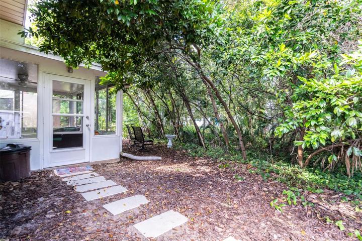 Garden setting in the back yard