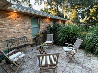 A perfect extended outdoor place to visit with friends, whether a large party or intimate group.