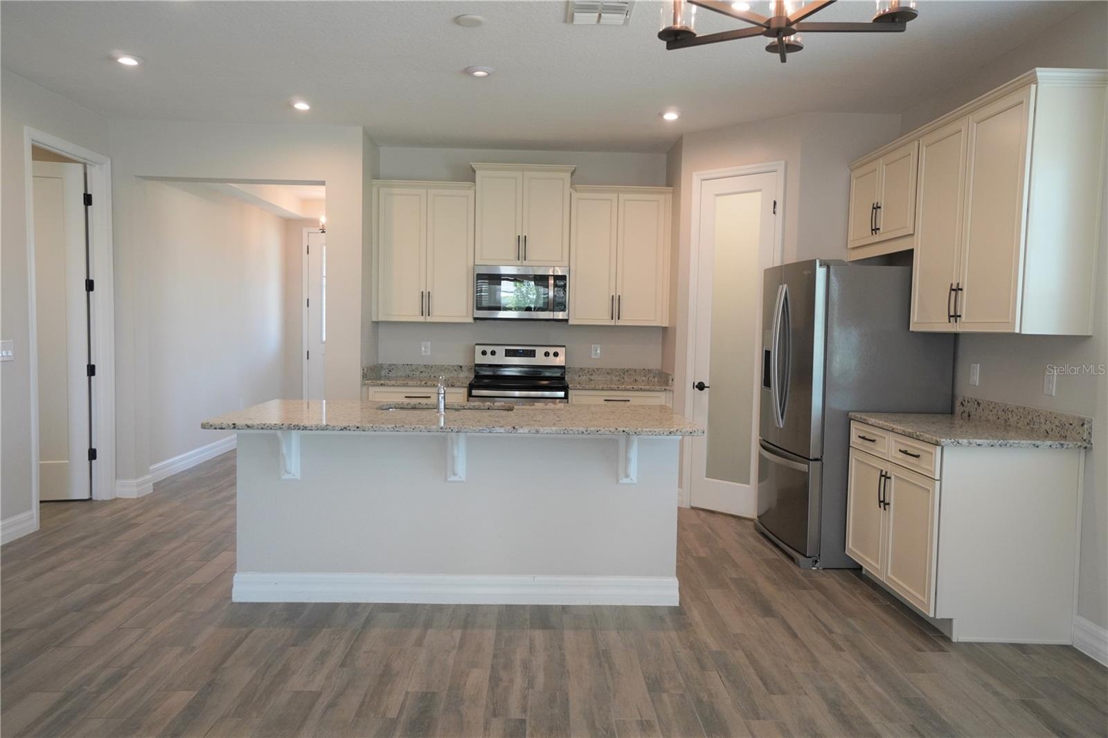 Island with counter seating