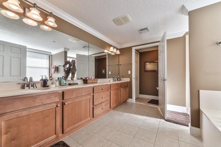 His & Hers sinks in master bath
