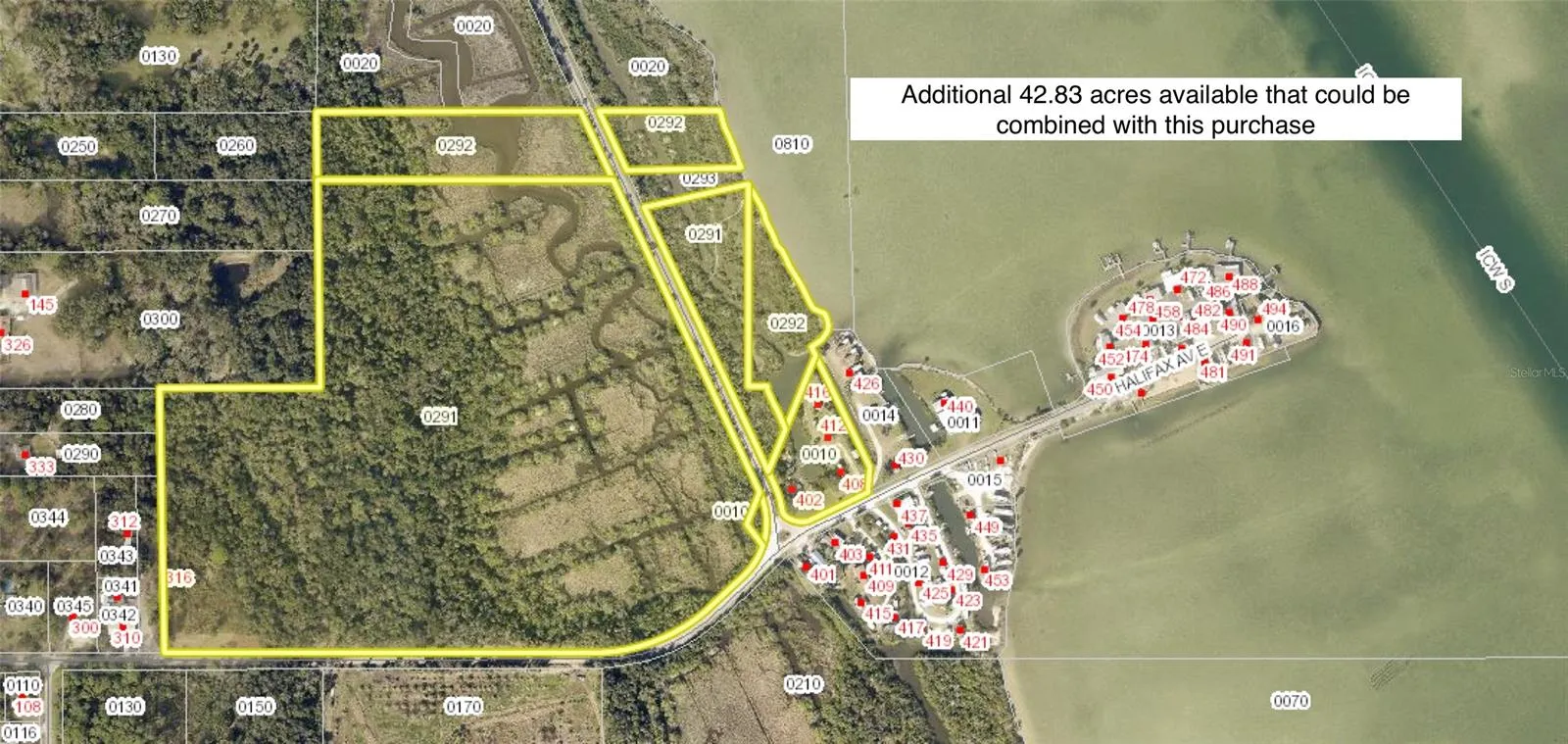 ADDITIONAL ADJACENT 42.83 ACRES THAT COULD BE COMBINED WITH THIS PURCHASE