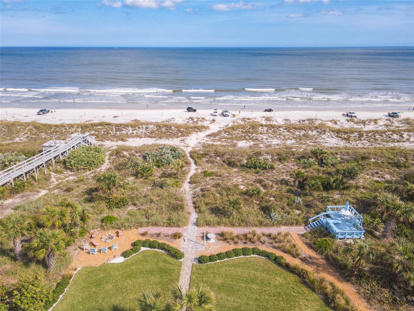 view of ocean from back of property