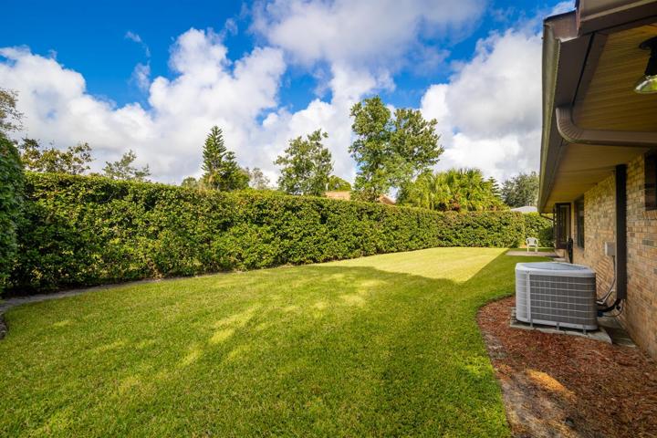 Back yard adjacent to a buffer zone for privacy