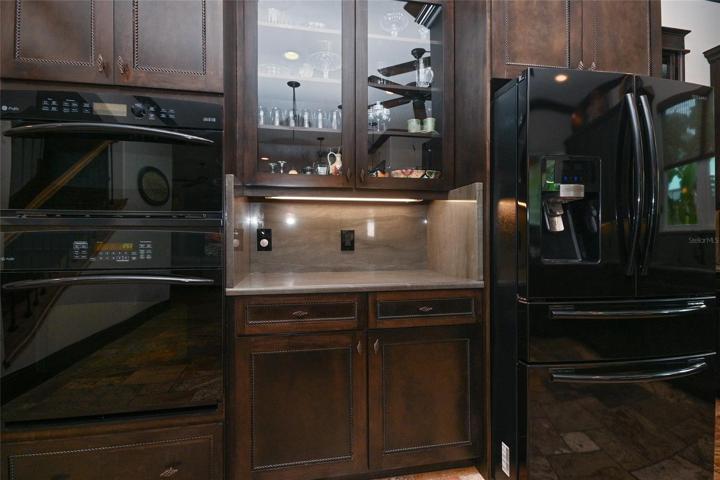 Solid wood custom cabinets.