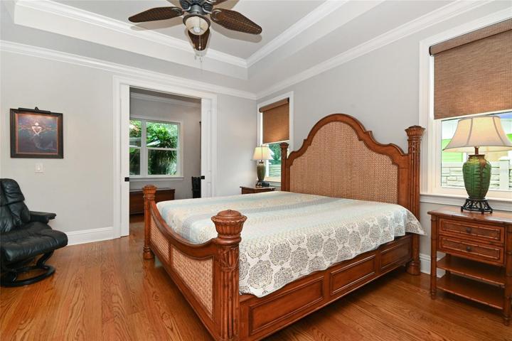 Primary bedroom has attached private office space