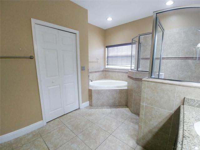 Garden Tub with Huge Shower, Linen Closet!