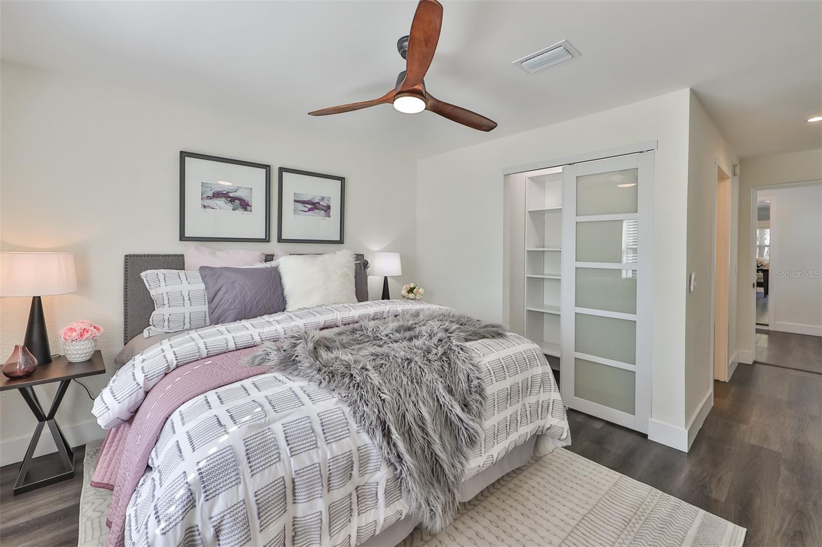 Primary Bedroom with view of closet