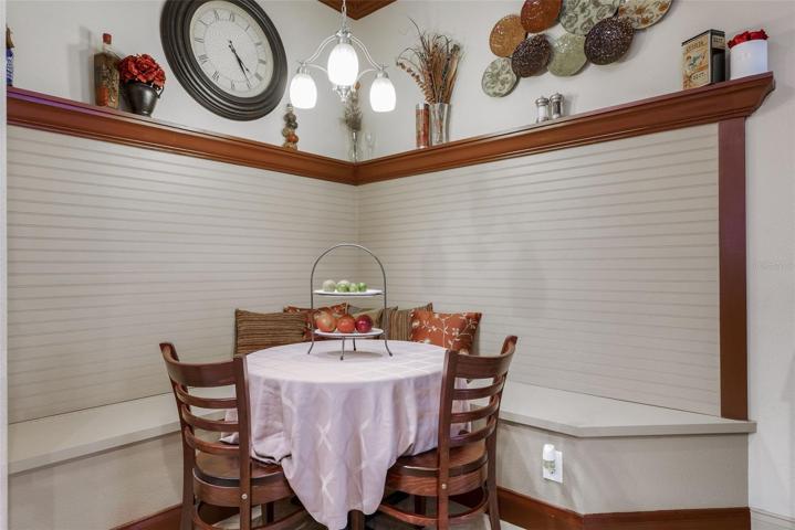 Shiplap custom kitchen nooks with built-in seating is ready for your tribe and guests alike.