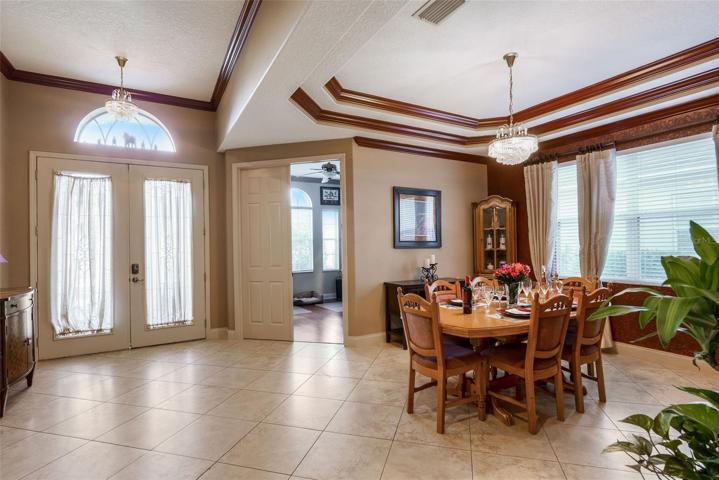 Great 10 and 12 foot volume ceilings with custom crown molding throughout the home.