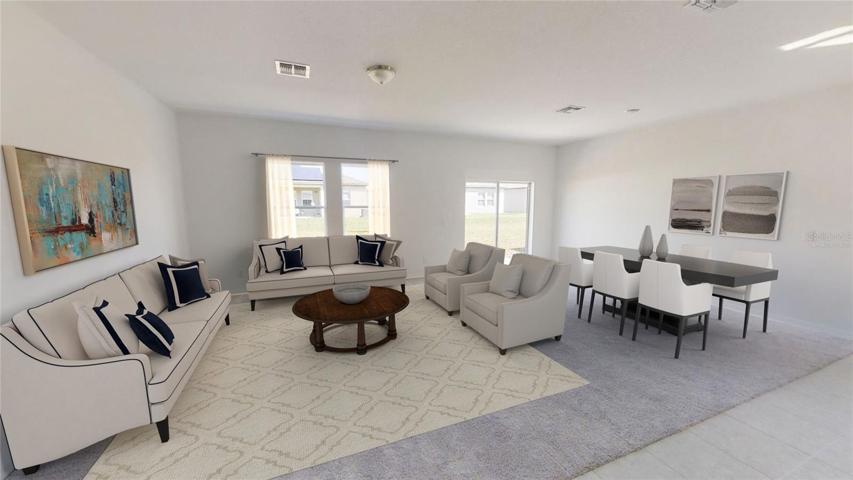 Virtually Staged Living/Dinning