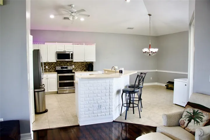 Upstairs Kitchen and Dining room
