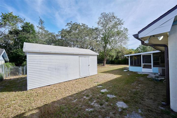 Large shed in the backyard