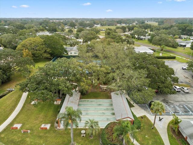 Aerial view of Shuffleboard Courts