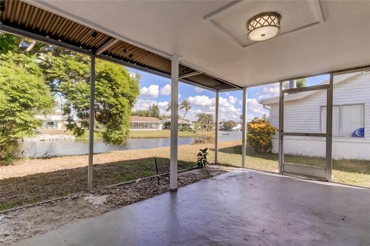 Back porch / yard with gorgeous water view