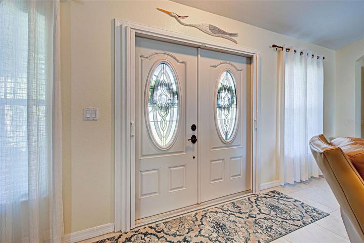 Double front door entry