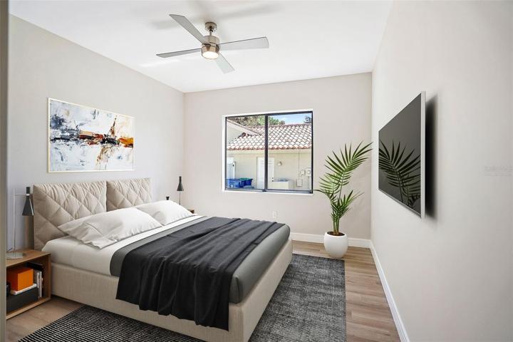 Virtually Staged Guest Bedroom