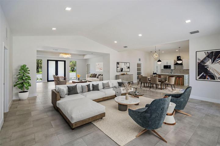 Virtually Staged Open Floor Plan