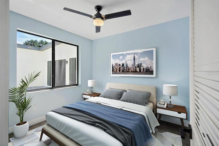 Virtually Staged Apartment Bedroom