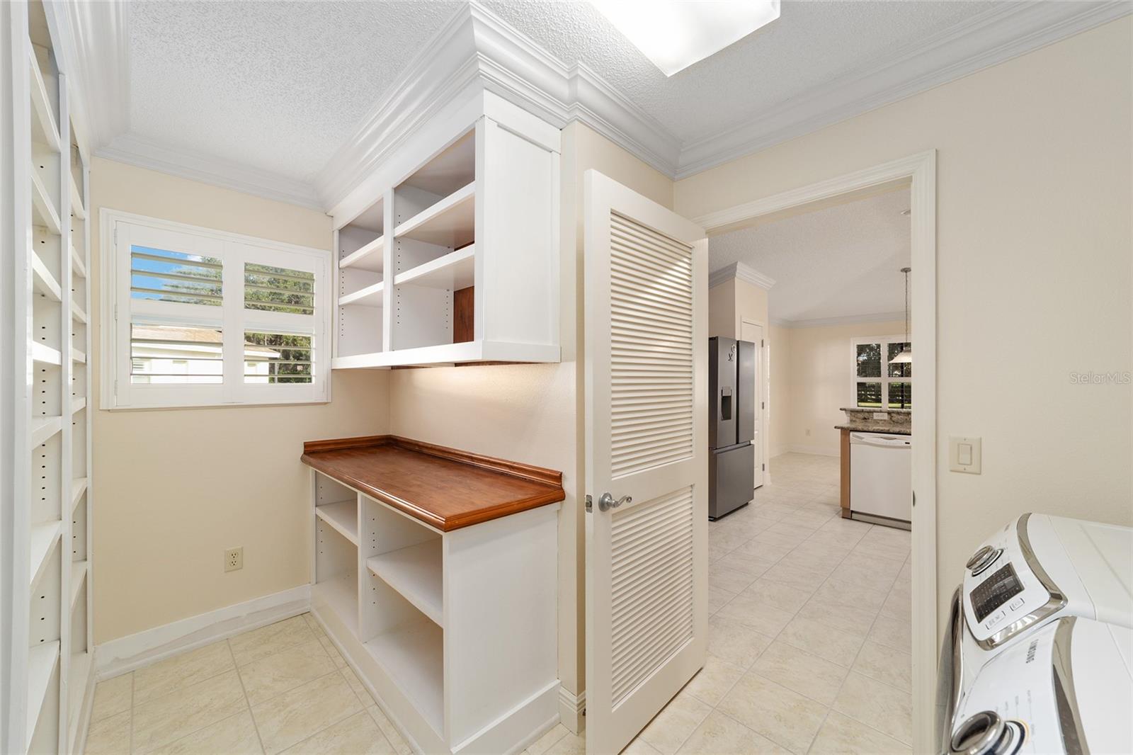 Custom Cabinets and Shelving in Utility room