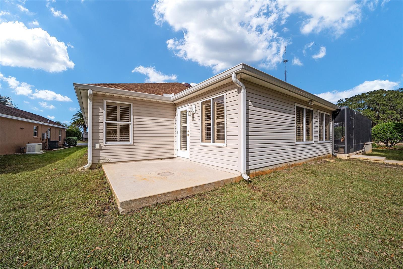 open patio on opposite side of Florida room