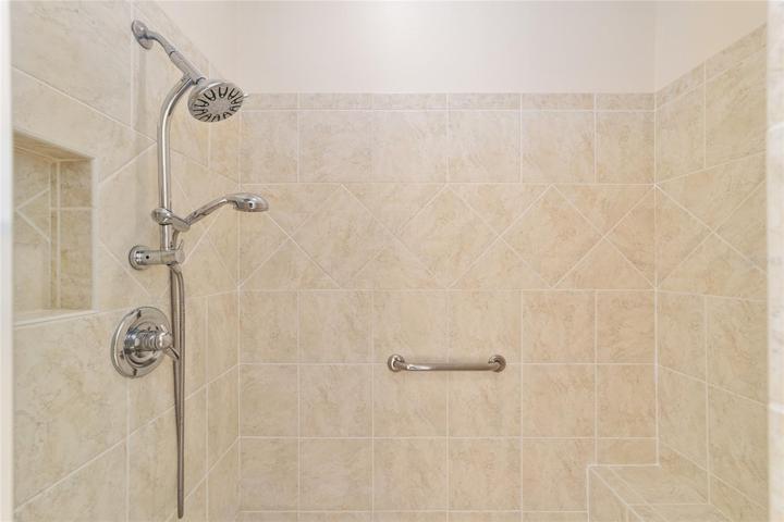 Primary Shower with bench seat