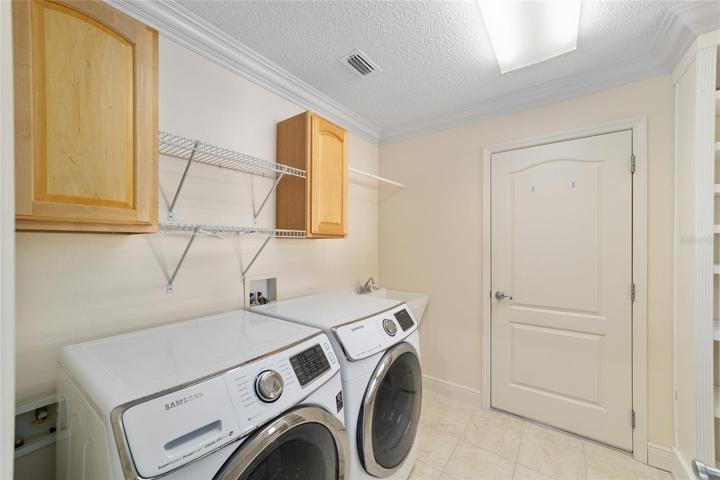 Cabinets and laundry sink
