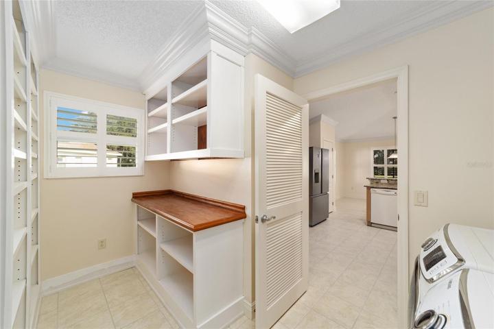 Custom Cabinets and Shelving in Utility room