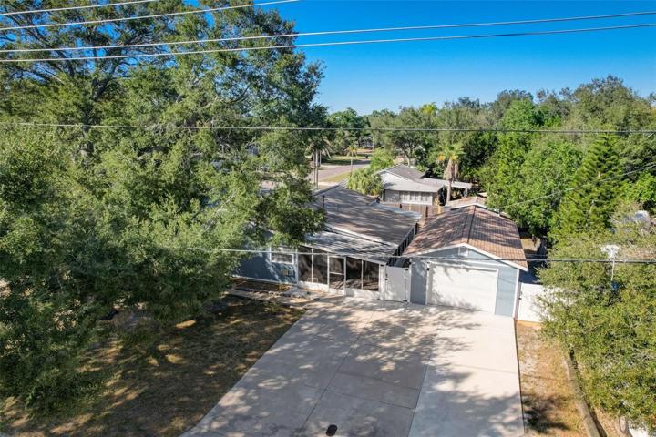 Aerial view of back of home