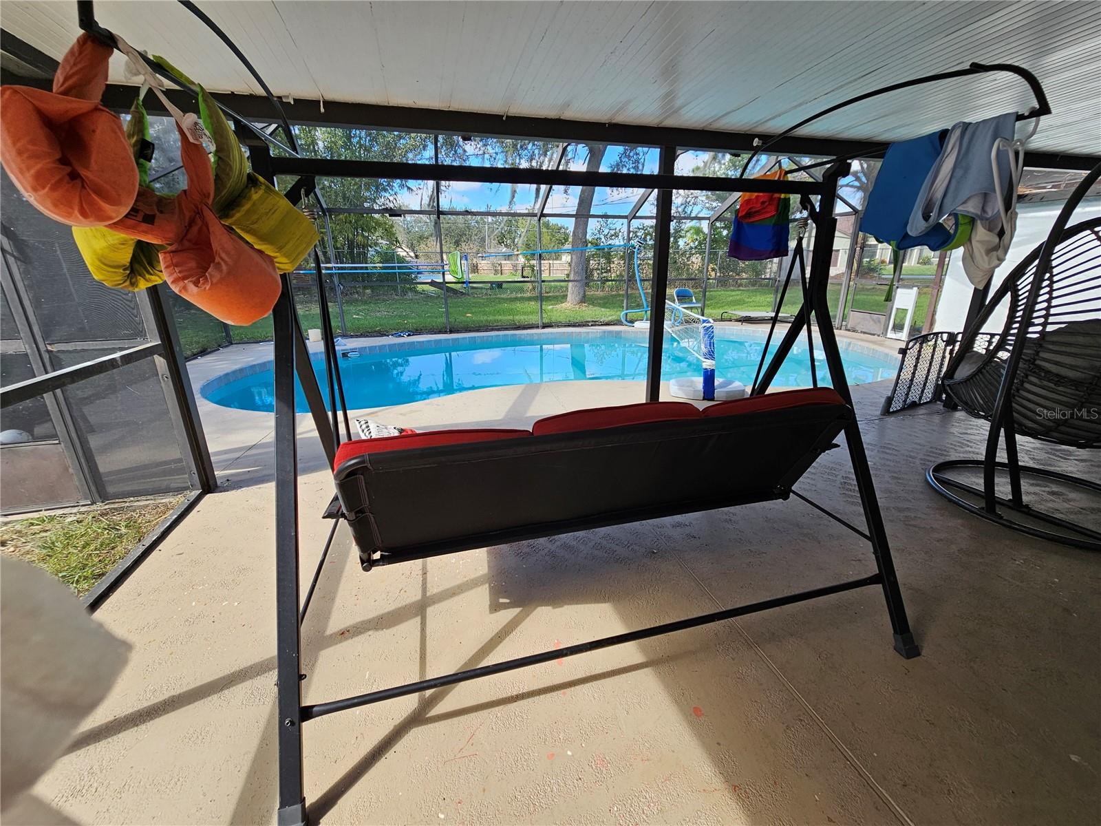 Covered patio area