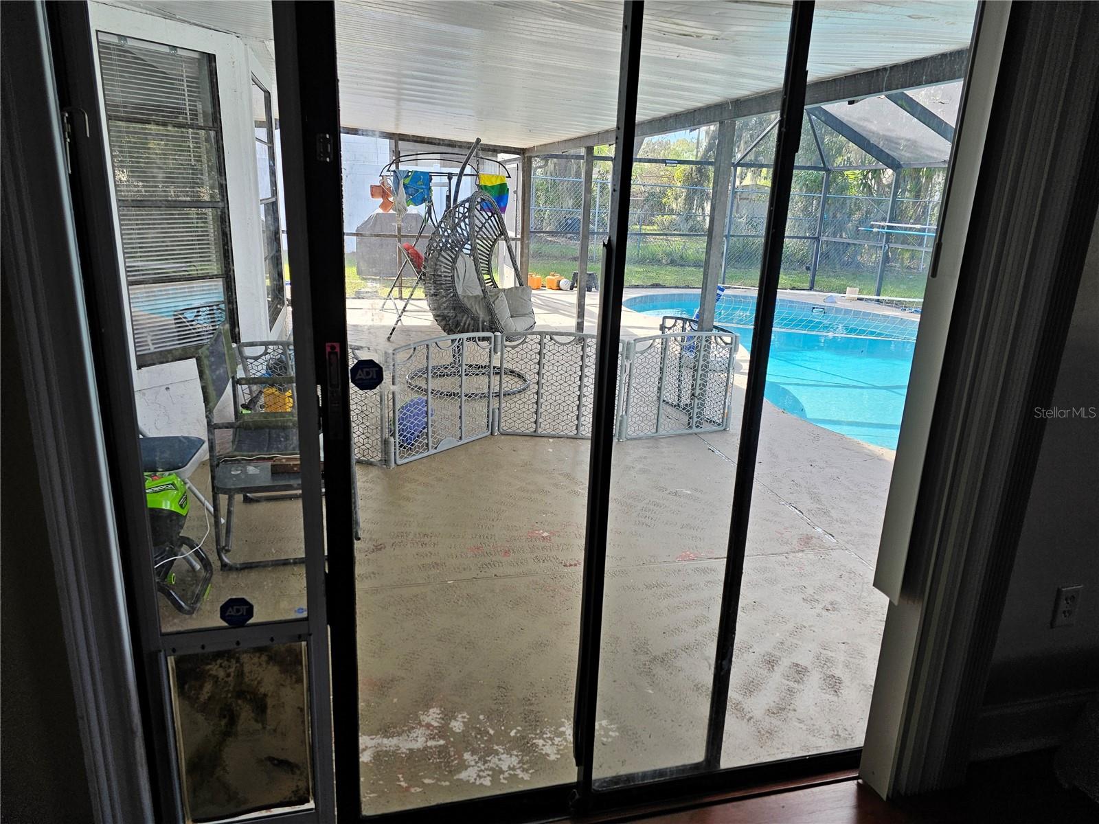 pool entry off family room